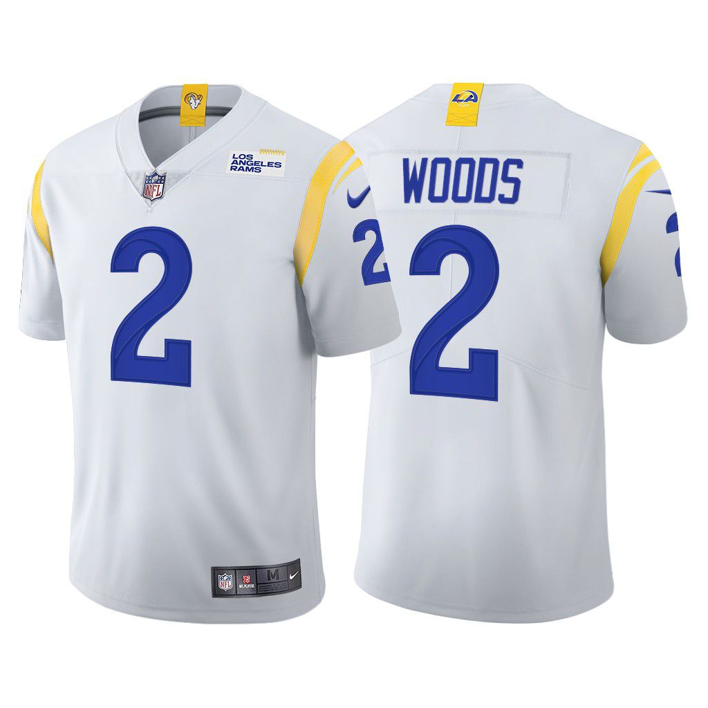 Men Los Angeles Rams #2 Robert Woods Nike White Vapor Limited NFL Jersey